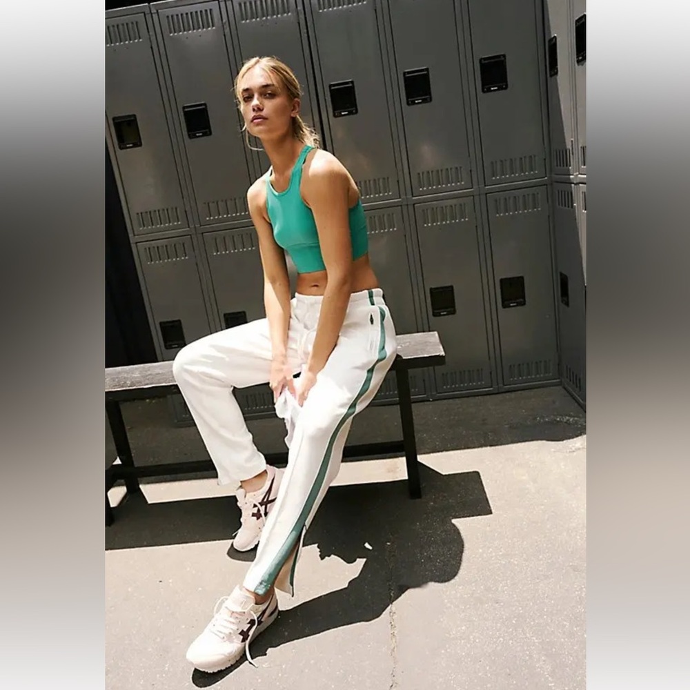 FREE PEOPLE  right On Track Pants - White Combo size XS